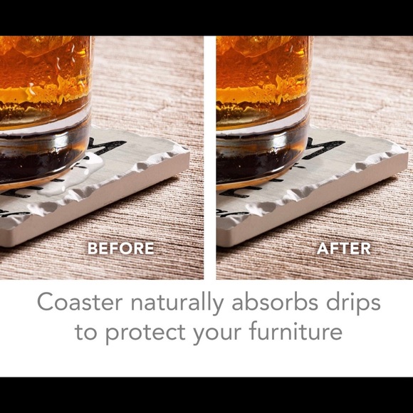 FARM TO TABLE STONEWARE COASTER SET - Picture 7 of 14